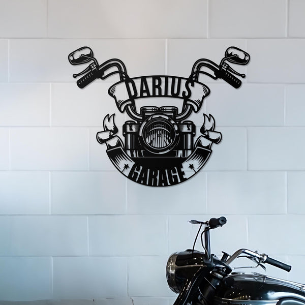 Custom Motorcycle Metal LED Sign, Personalized Metal Art, Metal Garage Sign, Men Cave Sign,Fathers Day Motorbike Gift, Motor Bike Metal Sign