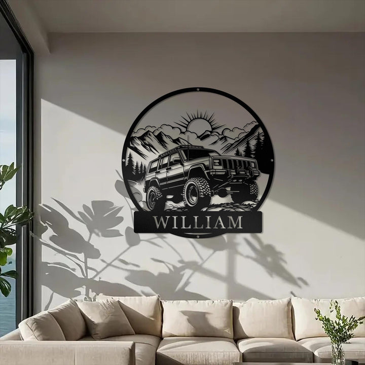 Custom Offroad Metal Sign - Personalized 4x4 Outdoor Decor, Rustic Adventure Wall Art, Unique Gift for Jeep Enthusiasts, Durable Sign