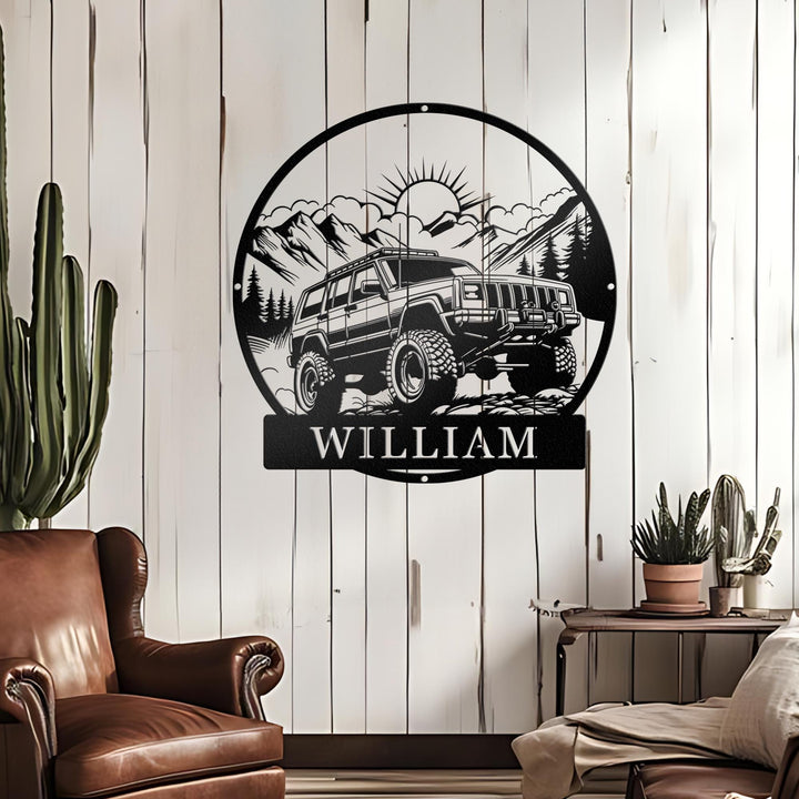 Custom Offroad Metal Sign - Personalized 4x4 Outdoor Decor, Rustic Adventure Wall Art, Unique Gift for Jeep Enthusiasts, Durable Sign