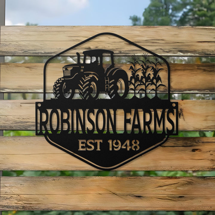 Custom Tractor Metal Name Sign Wall Art LED Light, Personalized Tractor Name Sign, Home Decor, Birthday Gift for Farmer, Tractor Driver