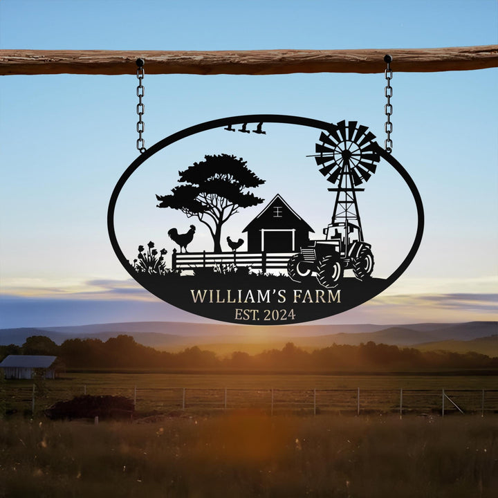 Personalized Farmhouse Sign,Metal Farm Sign,Custom metal farm name sign,Metal Barn Sign,Ranch metal sign,Farmer Gift,Christmas farm sign