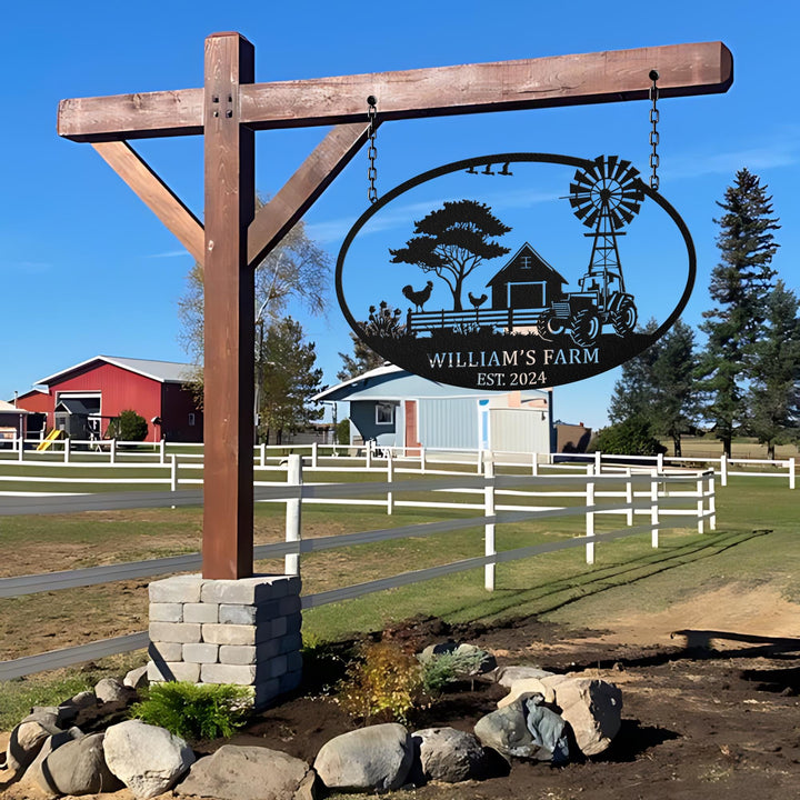 Personalized Farmhouse Sign,Metal Farm Sign,Custom metal farm name sign,Metal Barn Sign,Ranch metal sign,Farmer Gift,Christmas farm sign