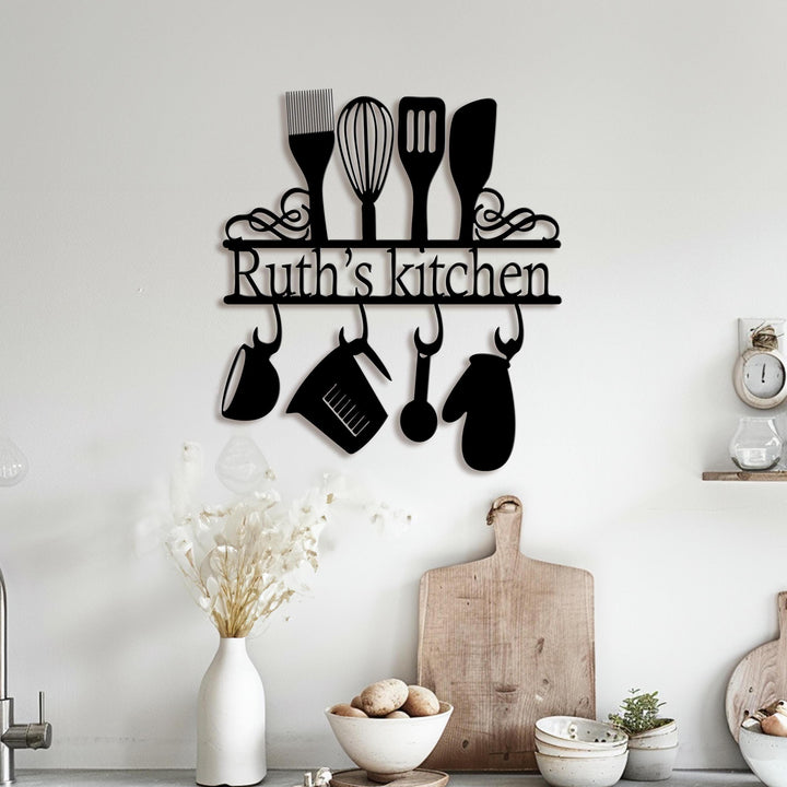 Custom Kitchen Metal Sign Led Lights, Personalized Kitchen Wall Art Decor For Home, Xmas Gift for Nana Mother, Baker Sign, Housewarming Gift