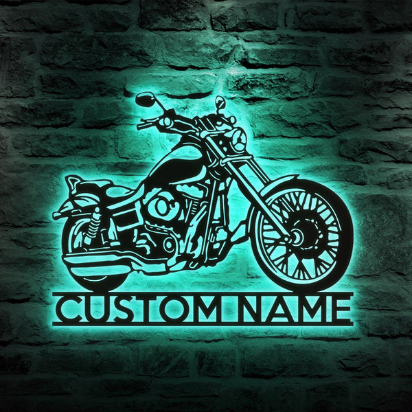 Custom Motorcycle Sign Name, Personalized Motorcycle Wall Art, Biker metal sign, Garage Decor, Motorcycle Decor, Men Cave Sign, Dirt Bike