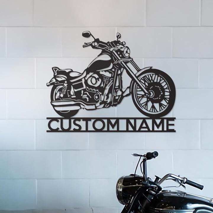 Custom Motorcycle Sign Name, Personalized Motorcycle Wall Art, Biker metal sign, Garage Decor, Motorcycle Decor, Men Cave Sign, Dirt Bike