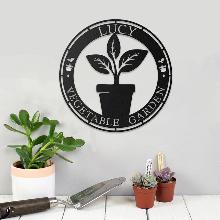 Custom Metal Garden Name Sign, Personalized Garden Wall Art with Led Light, Gift for Mom, Grandma, Yard Art, Christmas Gardener Gift