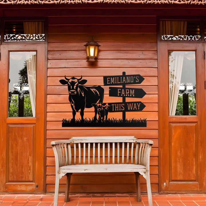 Personalized Animals Outdoor Farm Metal Sign, Custom Shape Metal Name Sign Outdoor, Welcome Farm Animals Metal Sign, Farm Lovers Gift.