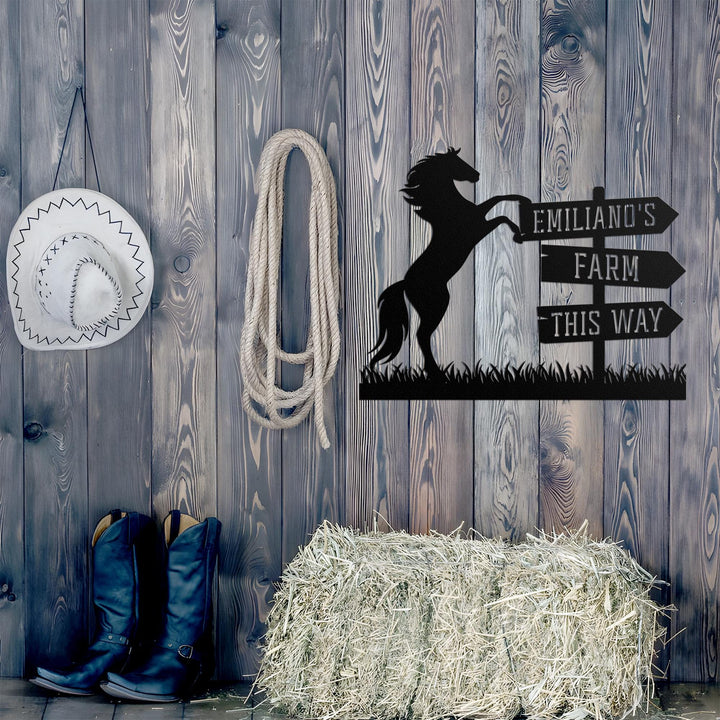 Personalized Animals Outdoor Farm Metal Sign, Custom Shape Metal Name Sign Outdoor, Welcome Farm Animals Metal Sign, Farm Lovers Gift.