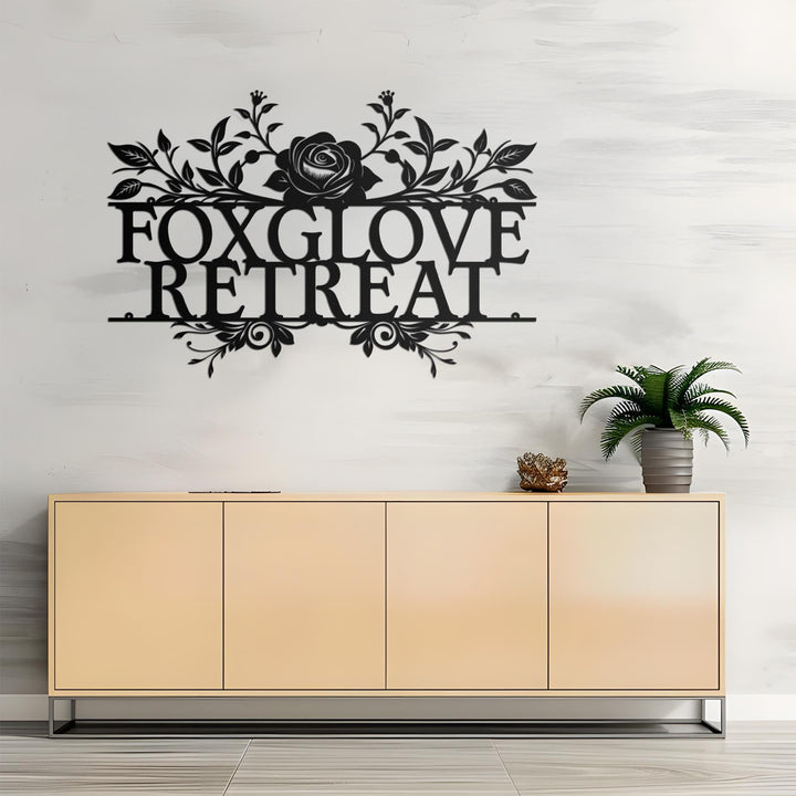 Custom Rose Garden Metal Wall Sign, Outdoor Garden Sign, Mom Roses Sign, Garden Hanging, Personalized Gift, Flower Bouquet Art, Gift for Her