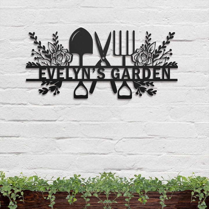 Custom Metal Garden Decor,Gardener Name Sign, Personalised Garden Name Sign,Garden Wall Art, Yard Decor,Gardening Gifts for Dad,Housewarming