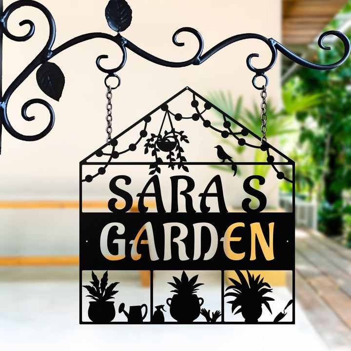Custom Family Name Metal Garden Sign, Personalized Metal Garden art, Metal Garden Stake Sign, Metal Yard Art, Metal Garden Decoration Gift
