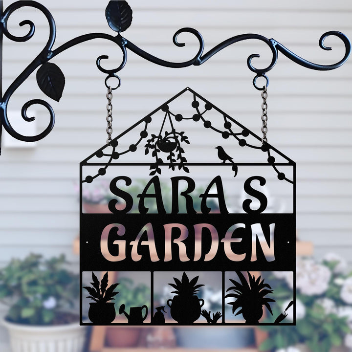 Custom Family Name Metal Garden Sign, Personalized Metal Garden art, Metal Garden Stake Sign, Metal Yard Art, Metal Garden Decoration Gift