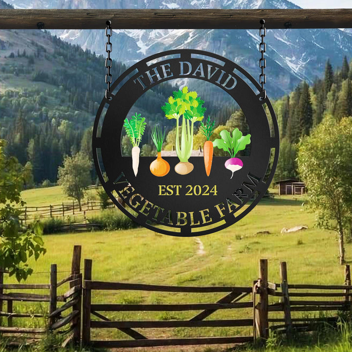 Custom Garden Sign, Personalized Vegetable Sign, Garden Decor, Gardeners Gift, Personalized Garden Sign, Metal Yard Art, Garden Metal Sign