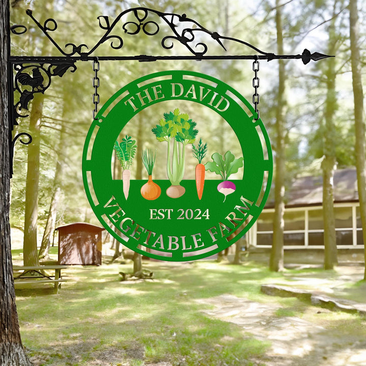 Custom Garden Sign, Personalized Vegetable Sign, Garden Decor, Gardeners Gift, Personalized Garden Sign, Metal Yard Art, Garden Metal Sign