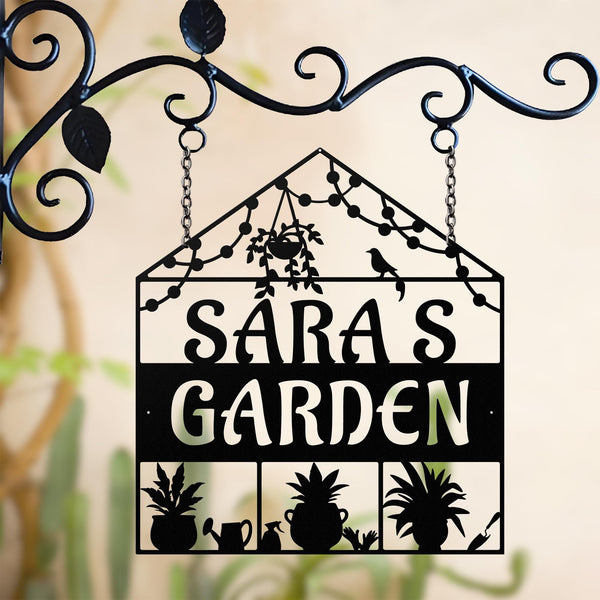 Custom Family Name Metal Garden Sign, Personalized Metal Garden art, Metal Garden Stake Sign, Metal Yard Art, Metal Garden Decoration Gift