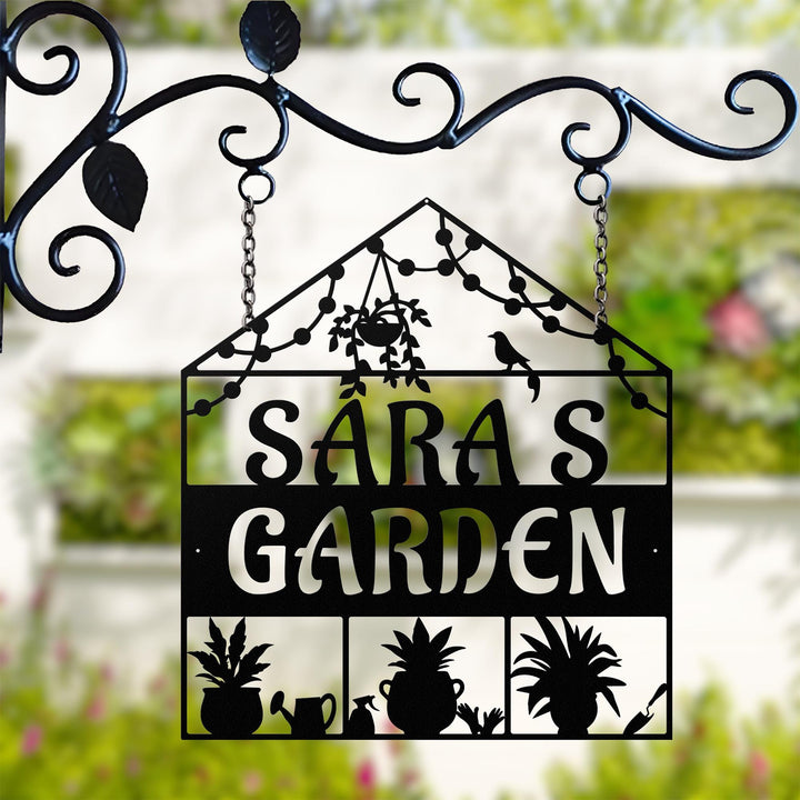 Custom Family Name Metal Garden Sign, Personalized Metal Garden art, Metal Garden Stake Sign, Metal Yard Art, Metal Garden Decoration Gift