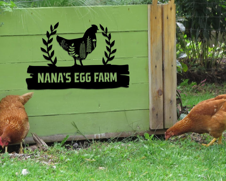 Personalized Chicken Coop Metal Name Sign,Rabbit,Duck,Chicken coop Wall Art,Custom Chicken Metal Sign,Farm house Decor,Farm Decor,Barn Decor