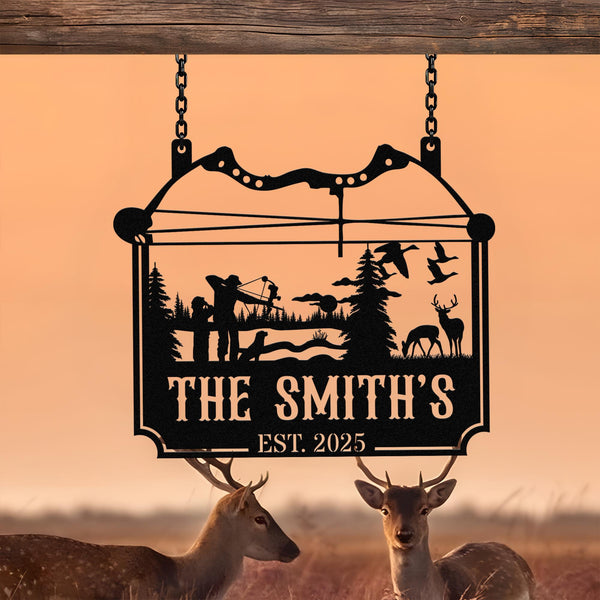 Personalized Duck Hunting Metal Wall Art Custom Metal Duck Hunting Sign Duck Hunter Gifts Metal Outdoor Signs Deer Hunter Sign Dad Gift