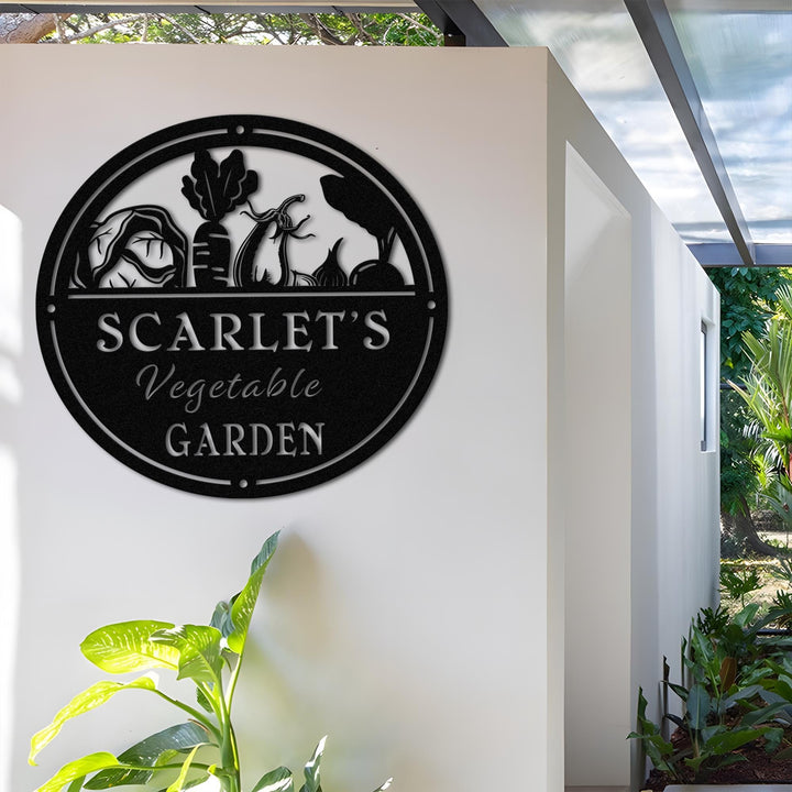 Custom Vegetable Garden Metal Wall Art Sign, Garden Signage, Small Garden Design, Simple Garden Design, Farmhouse Design, Farmstead Sign