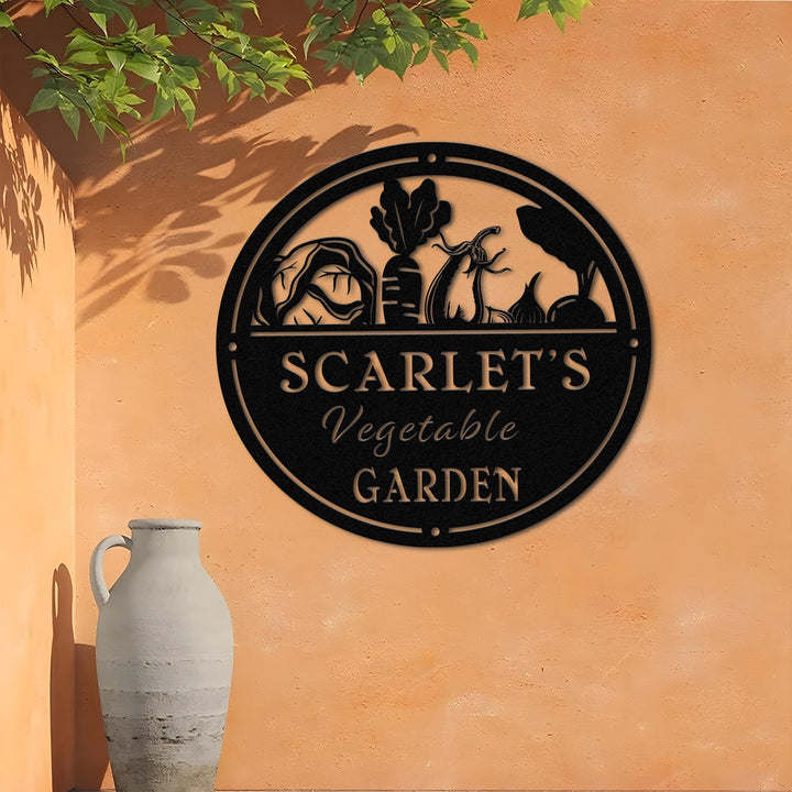 Custom Vegetable Garden Metal Wall Art Sign, Garden Signage, Small Garden Design, Simple Garden Design, Farmhouse Design, Farmstead Sign