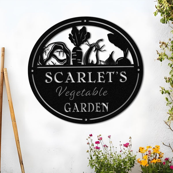 Custom Vegetable Garden Metal Wall Art Sign, Garden Signage, Small Garden Design, Simple Garden Design, Farmhouse Design, Farmstead Sign
