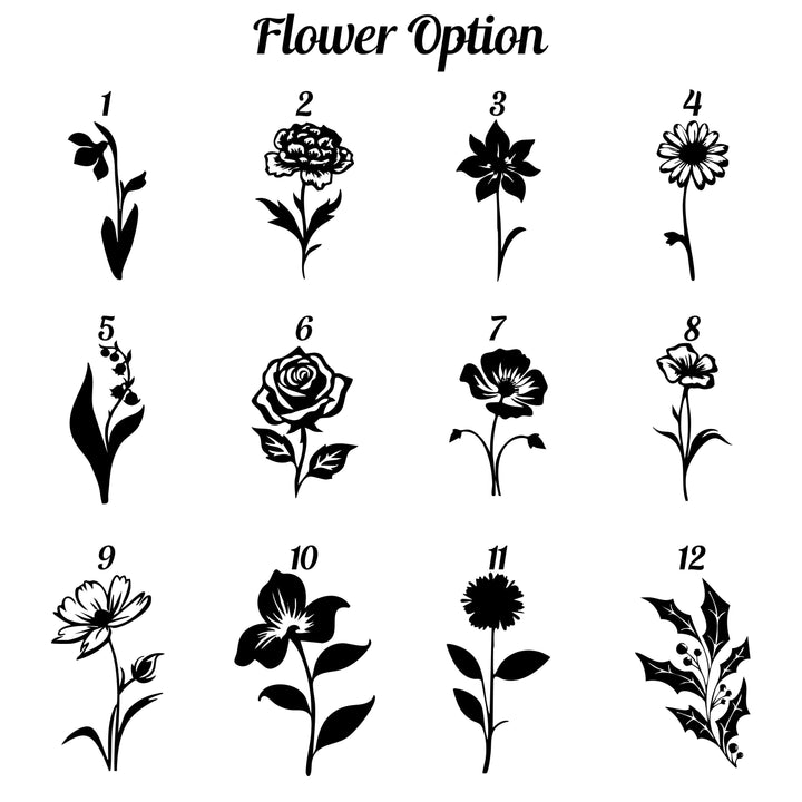 Custom Birth Month Flower Sign, Garden Metal Decor, Mother's Day Gift, Dad's Floral Garden Decor, Steel Love Grows Here, Gardener Name Sign