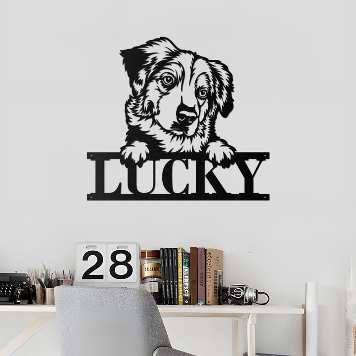 Custom Labrador Retriever Metal Sign, Personalized Dog Name Sign, Dog House Decor, Pet Lover Gift, Dog mom Sign, Wall Art Decor