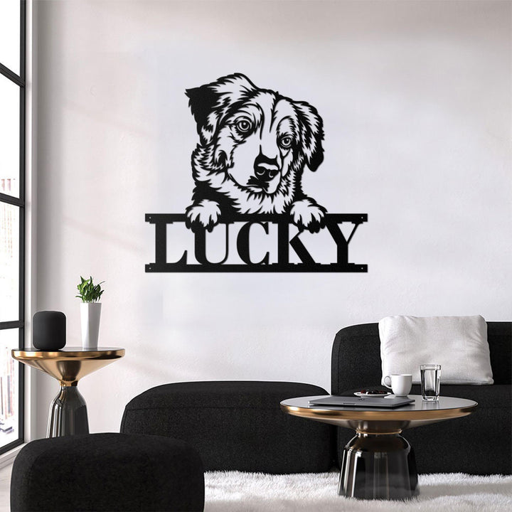 Custom Labrador Retriever Metal Sign, Personalized Dog Name Sign, Dog House Decor, Pet Lover Gift, Dog mom Sign, Wall Art Decor