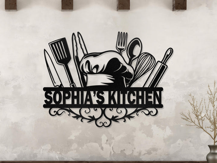 Custom Kitchen Metal Wall Art, Personalized Metal Signs, Kitchen Wall Decor, Kitchen Sign, Housewarming gift, Chef Gifts, Mothers Day Gifts