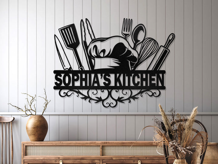 Custom Kitchen Metal Wall Art, Personalized Metal Signs, Kitchen Wall Decor, Kitchen Sign, Housewarming gift, Chef Gifts, Mothers Day Gifts