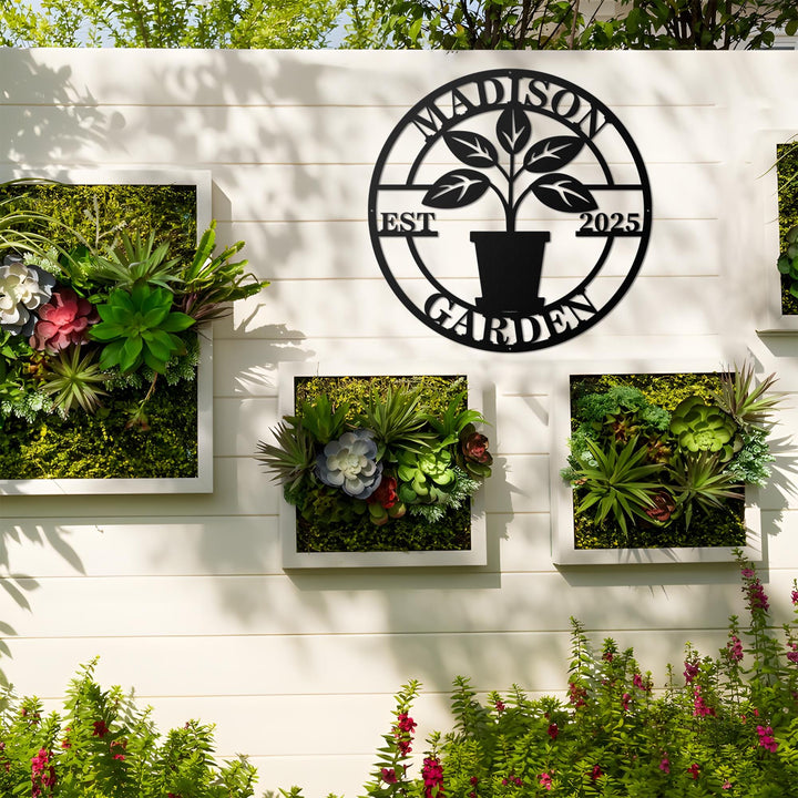 Personalized Metal Garden Sign, Tree Pot Sign, Garden Stake, Gardener Decor, Outdoor Garden Sign, Greenhouse Sign, Gardening Gift