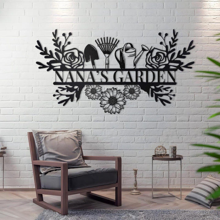 Custom Garden Sign, Personalized Garden Decor, Metal Yard Sign, Outdoor Garden Sign , Gardener Name Sign, Gift For Mom, Mothers Day Gift