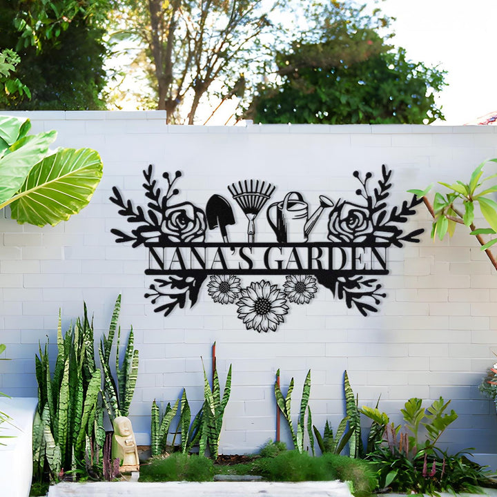 Custom Garden Sign, Personalized Garden Decor, Metal Yard Sign, Outdoor Garden Sign , Gardener Name Sign, Gift For Mom, Mothers Day Gift