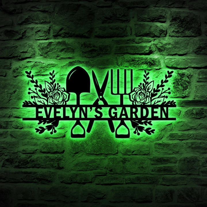 Custom Metal Garden Sign,Gardener Name Sign, Personalized Garden Name Sign,Garden Wall Art, Yard Decor,Gardening Gifts for Mom,Housewarming