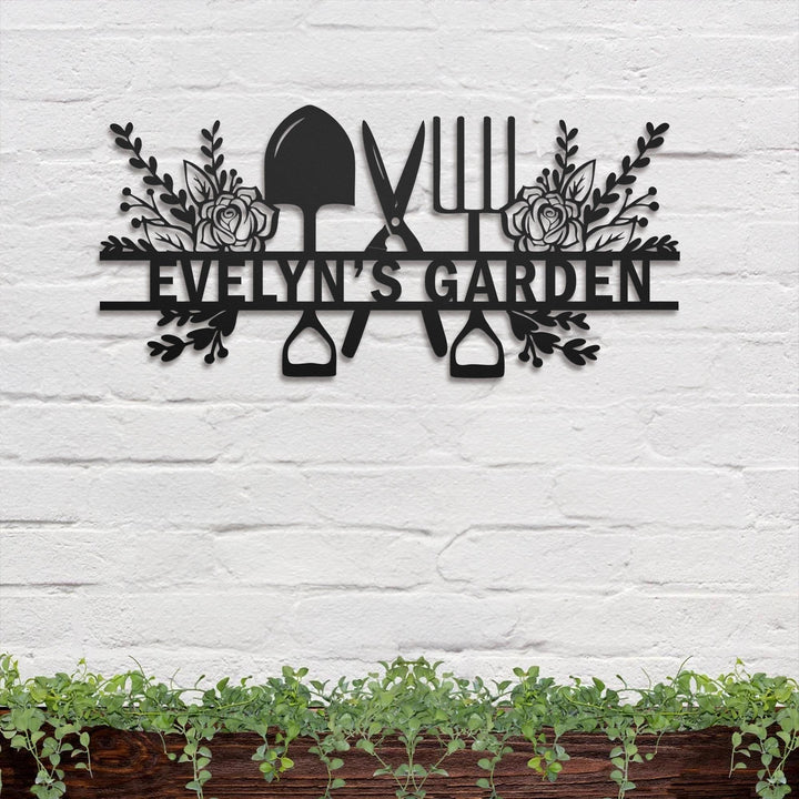 Custom Metal Garden Sign,Gardener Name Sign, Personalized Garden Name Sign,Garden Wall Art, Yard Decor,Gardening Gifts for Mom,Housewarming