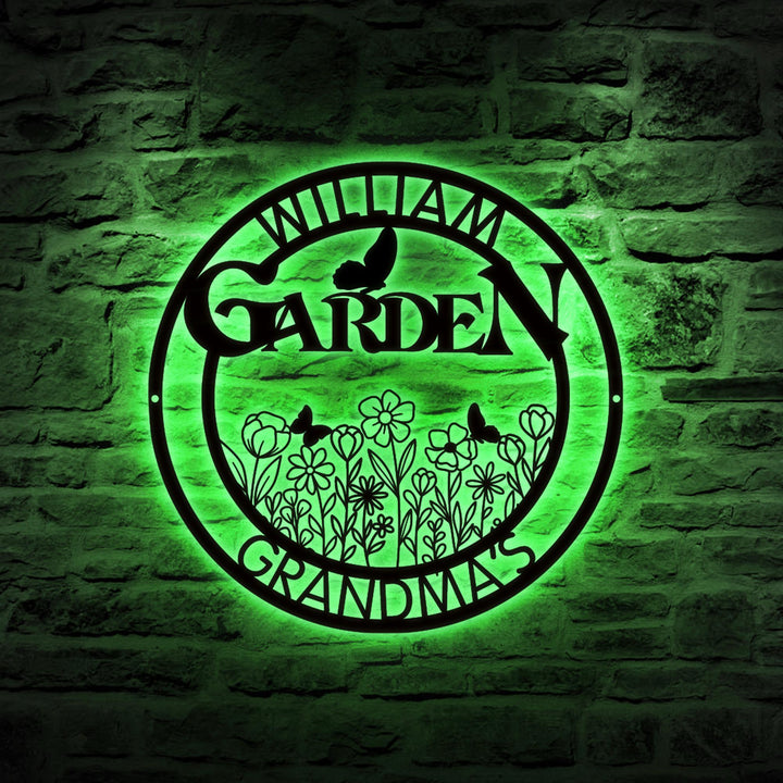 Personalized Garden Metal Sign, Custom Metal Garden Flower Sign, Metal Yard Art, Outdoor Decor, Gardener Name Sign, Gift For Mom,Mothers Day