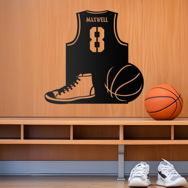 Basketball Metal Wall Art, Metal Sports Decor, Basketball Sign, Basketball Name Sign, Sports Name Sign, Metal Art, Custom Metal, Custom Name