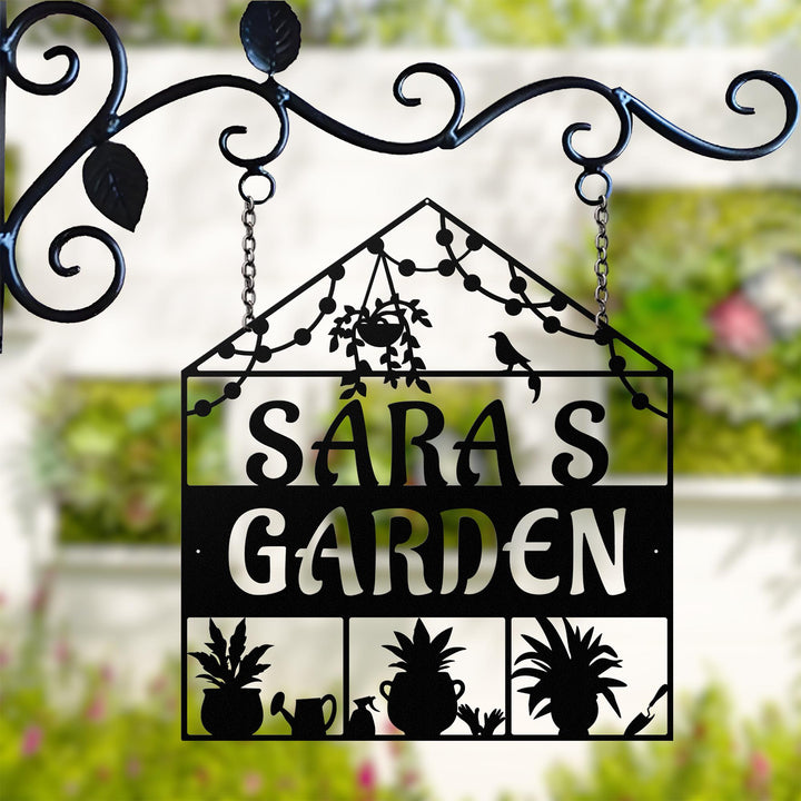Custom Family Metal Garden Sign, Personalized Metal Garden Art, Garden Name Sign, Metal Yard Art, Metal Garden Decoration Gift,Outdoor Decor