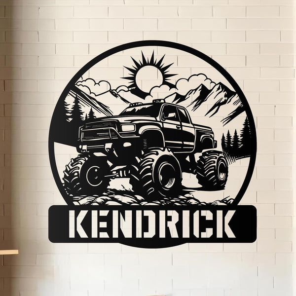 Custom Offroad Jeep Metal Sign - Personalized 4x4 Outdoor Decor, Rustic Adventure Wall Art, Unique Gift for Jeep Enthusiasts, Durable Sign