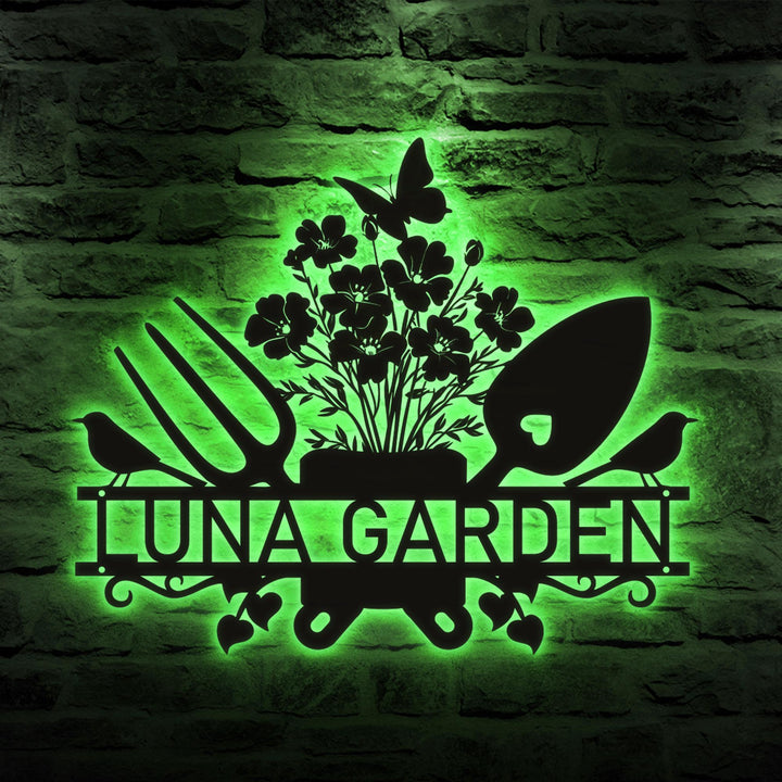 Personalized Garden Tool Metal Wall Art, Custom Hanging Garden Decor, Garden Name Sign, Outdoor Yard Gifts, Grandma Decoration, Mothers Day