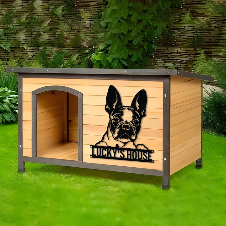 Custom French Bulldog Metal Sign, Personalized Dog Name Sign, Dog House Decor, Pet Lover Gift, Dog mom Sign, Pet Wall Art, Wall Art Decor