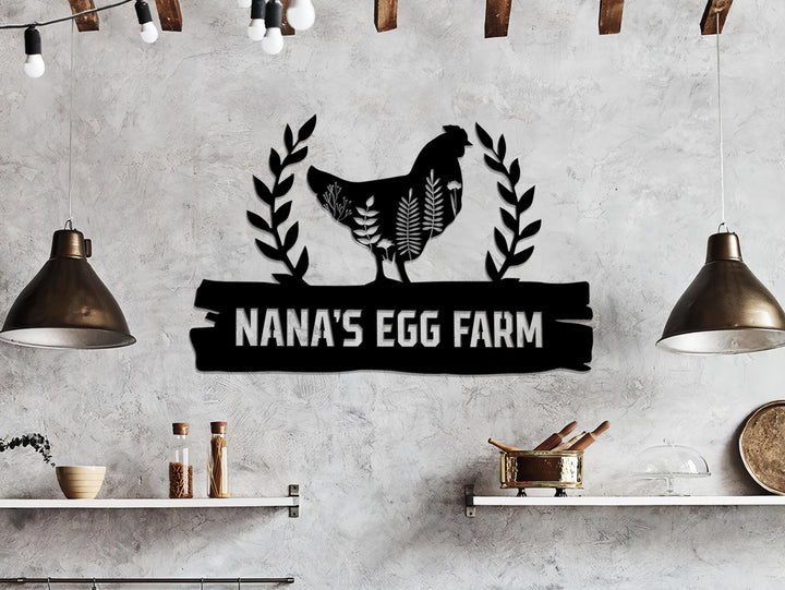 Personalized Chicken Coop Metal Name Sign,Rabbit,Duck,Chicken coop Wall Art,Custom Chicken Metal Sign,Farm house Decor,Farm Decor,Barn Decor
