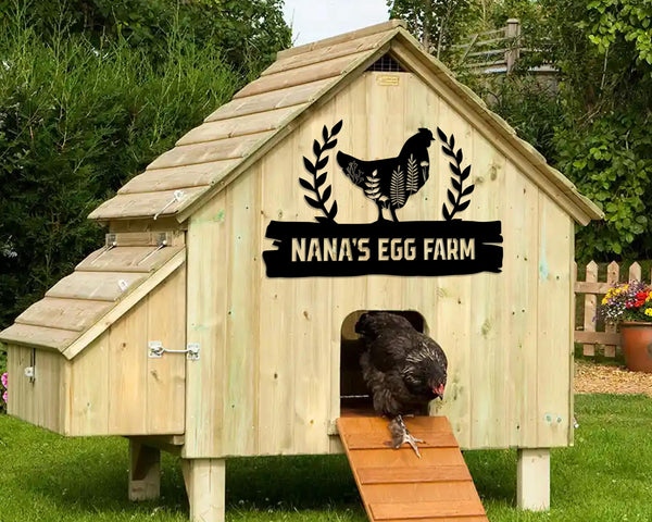 Personalized Chicken Coop Metal Name Sign,Rabbit,Duck,Chicken coop Wall Art,Custom Chicken Metal Sign,Farm house Decor,Farm Decor,Barn Decor