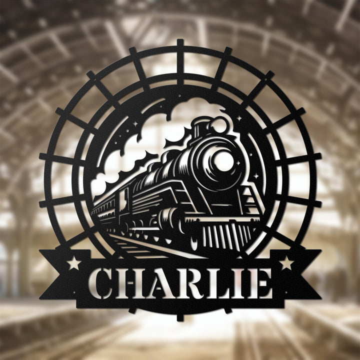 Custom Train Metal Wall LED Lights, Railroad Wall Decor, Railroad Sign, Man Cave Decor, Train Driver Gift, Housewarming Gift, Home Decor