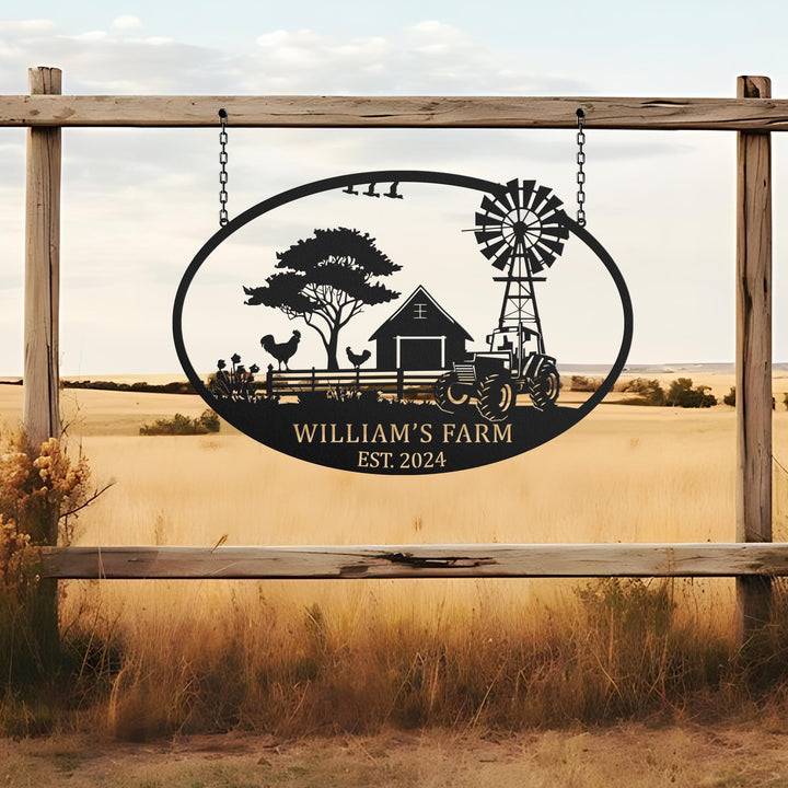 Personalized Farmhouse Sign, Metal Farm Sign, Custom metal farm name sign, Metal Barn Sign, Ranch metal sign, Farmer Gift, Family Farm Sign