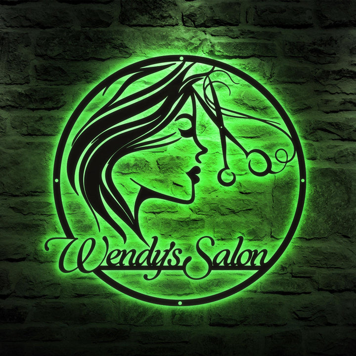 Personalized Hair Salon Metal Sign, Custom Stylist Name Sign, Hairdresser Wall Art, Beauty Salon Decor, Barber Shop Sign, Hairstylist Gift