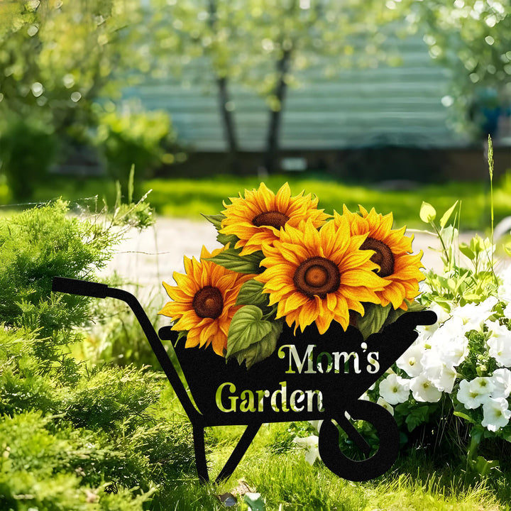Custom Sunflower Flower Memorial Stake, Floral Stake Metal Sign, Personalized Florist Outdoor Stake, Nature Garden Stake, Yard Metal Stake