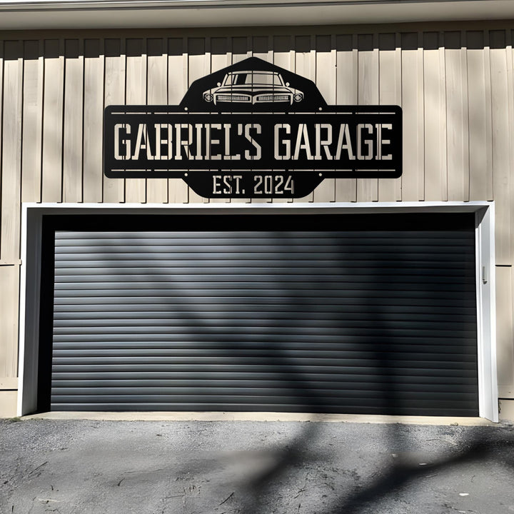 Personalized Garage Sign, Custom Garage Signs, Metal LED Garage Signs, Personalized Garage Hanging sign, Father’s Day Gift, Wall Art For Dad