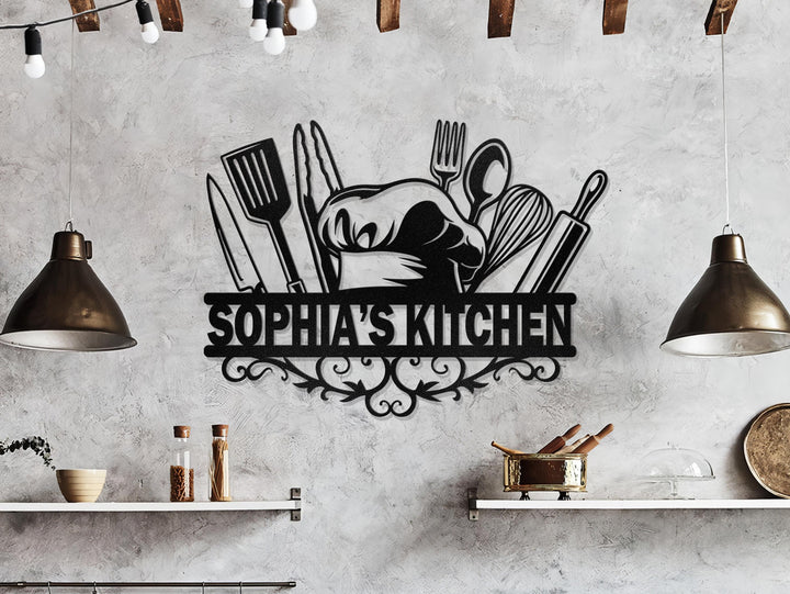 Custom Kitchen Metal Wall Art, Personalized Metal Signs, Kitchen Wall Decor, Kitchen Sign, Housewarming gift, Chef Gifts, Mothers Day Gifts
