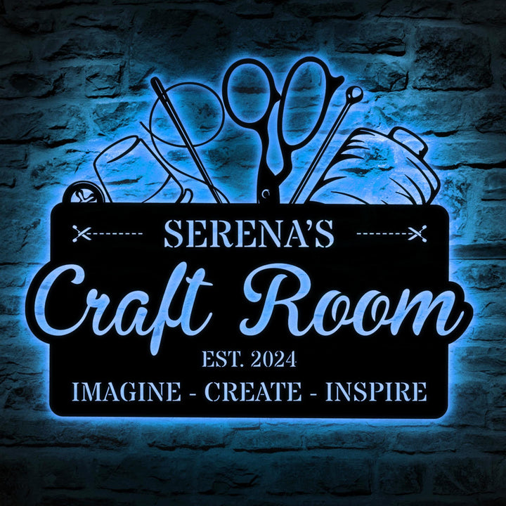 Personalized Craft Room Metal Sign, Sewing Room Sign, Craft Sign Decor, Wall Art for Craft Room, Metal Office Sign, Home Decor, Gift For Mom